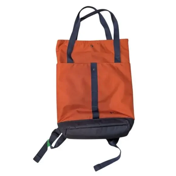 Columbia Urban Lifestyle Backpack Convertible Tote -orange/navy - Picture 6 of 6